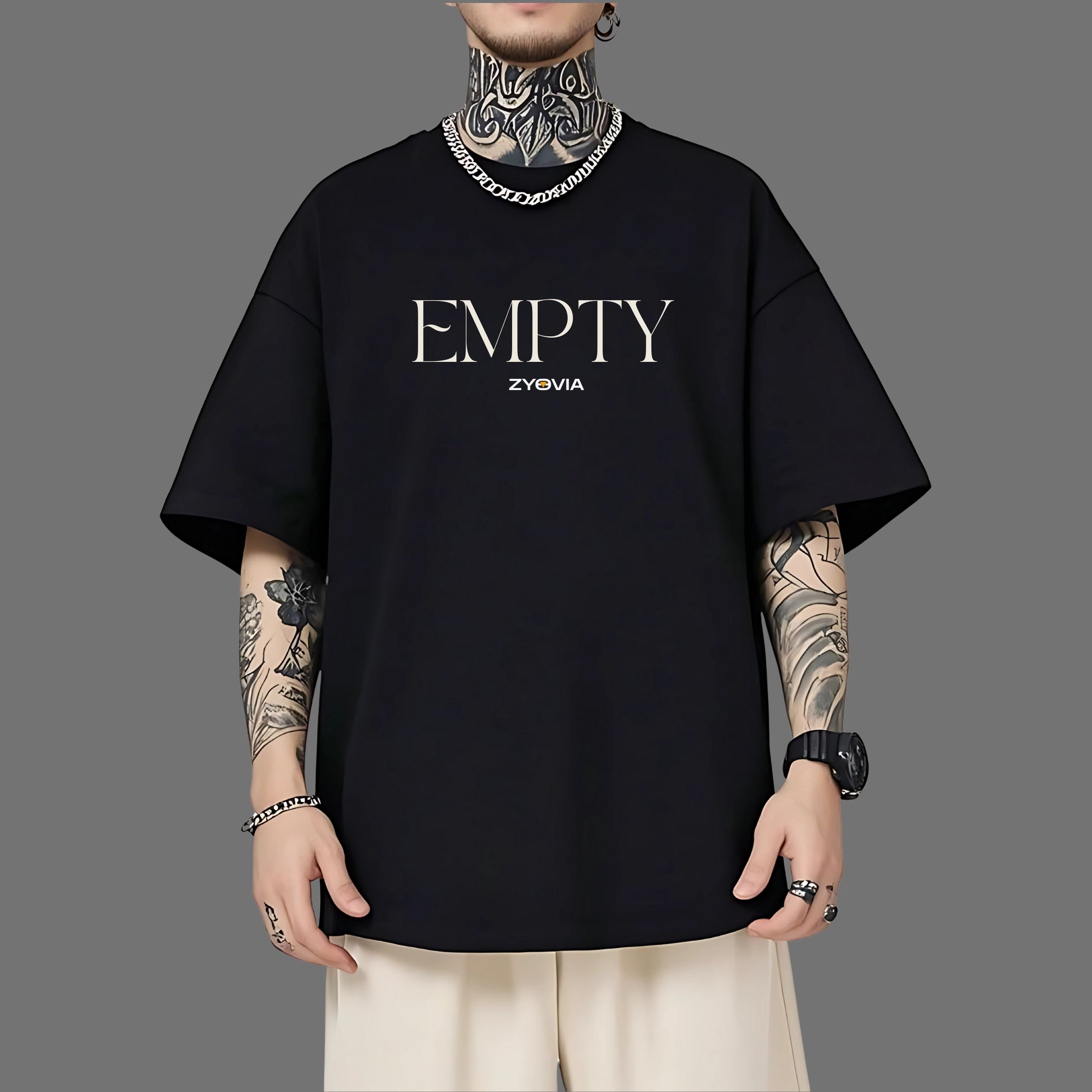 EMPTY FLORAL OVERSIZED T-SHIRT
