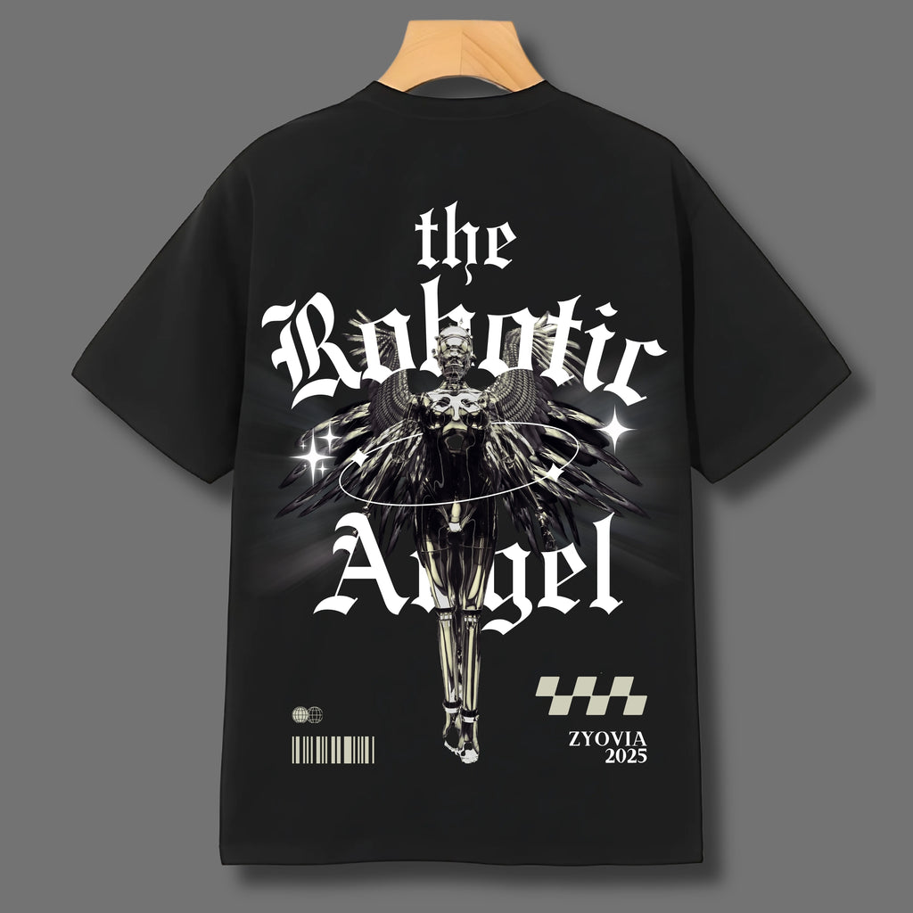 MELTING ROBOTIC ANGEL OVERSIZED T-SHIRT
