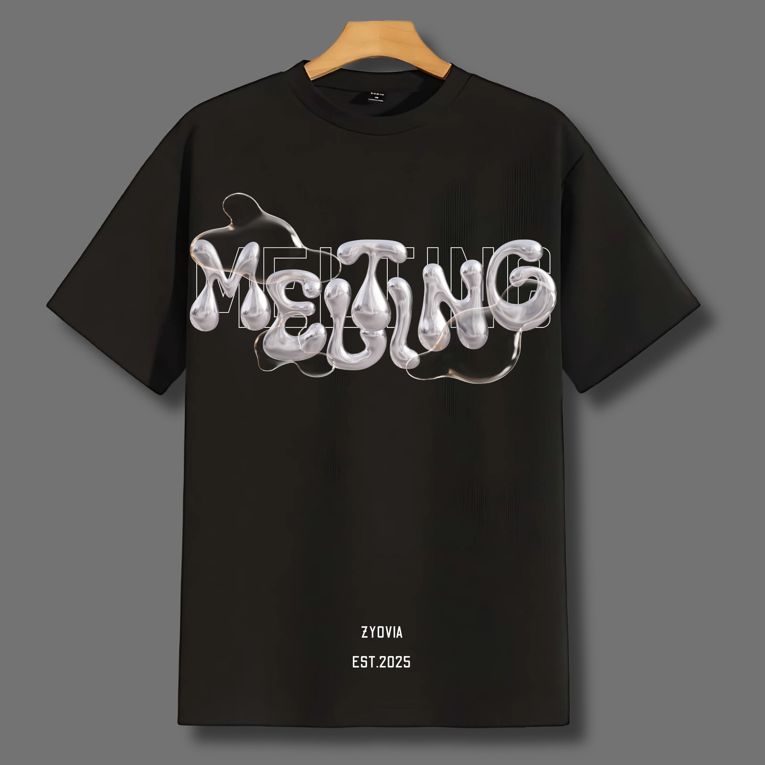 MELTING ROBOTIC ANGEL OVERSIZED T-SHIRT