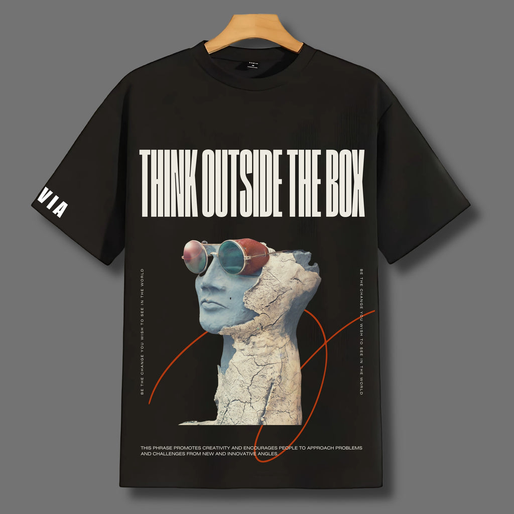 THINK OUTSIDE THE BOX OVERSIZED T-SHIRT